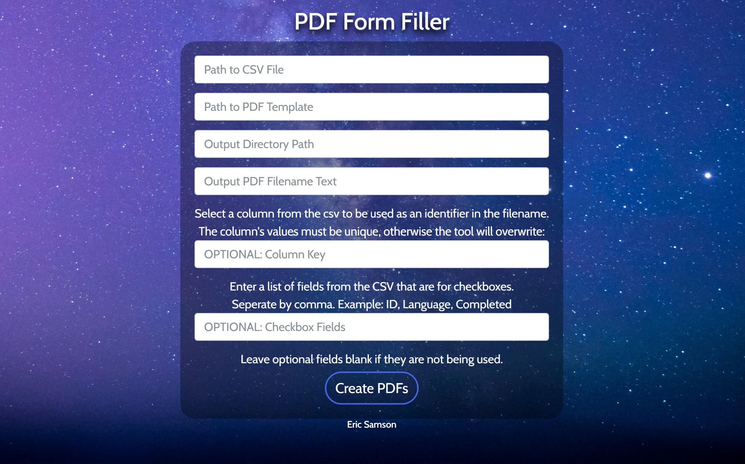 Auto-Fill PDFs from CSVs