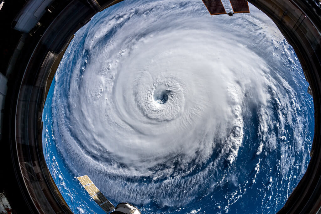 The Eye of Hurricane Florence by Alex Gerst