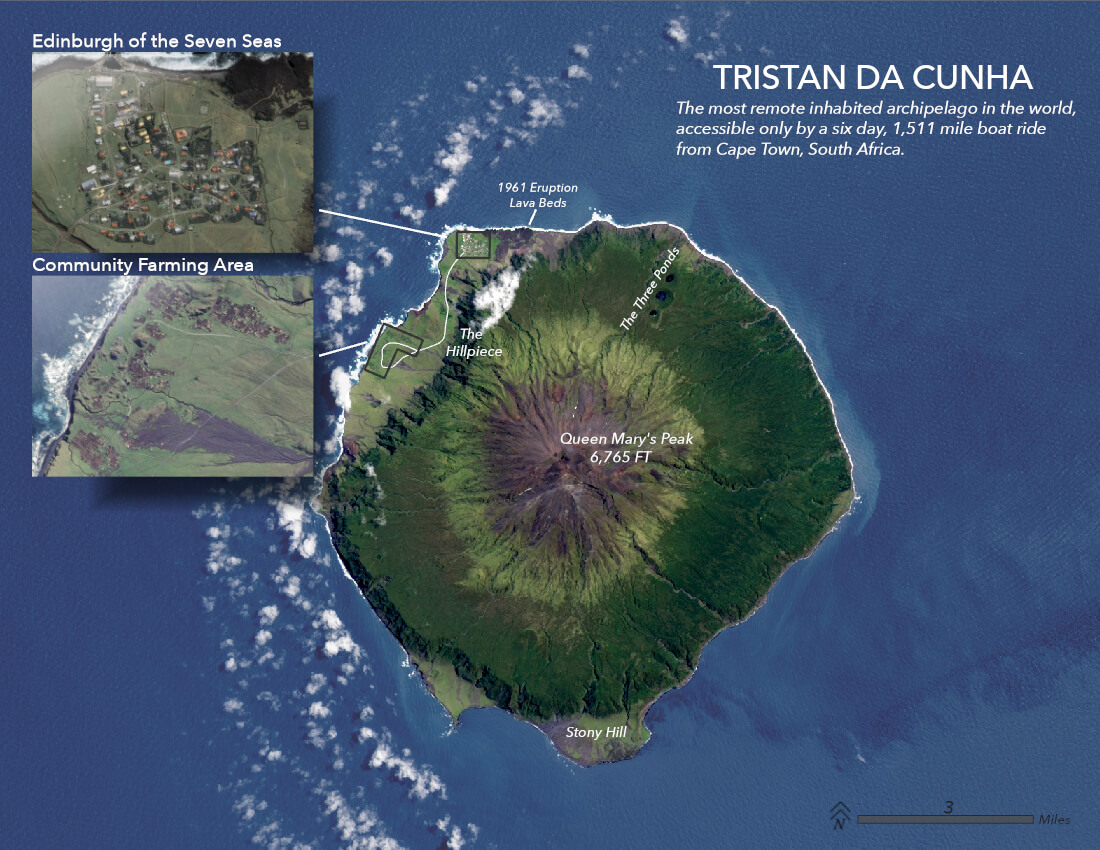 Tristan Da Cunha Detail Map